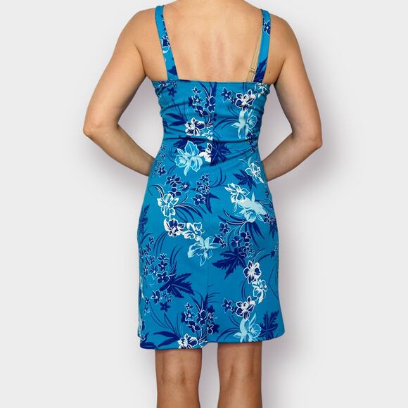 90s Pulse Teal Blue Dress - Picture 5 of 5